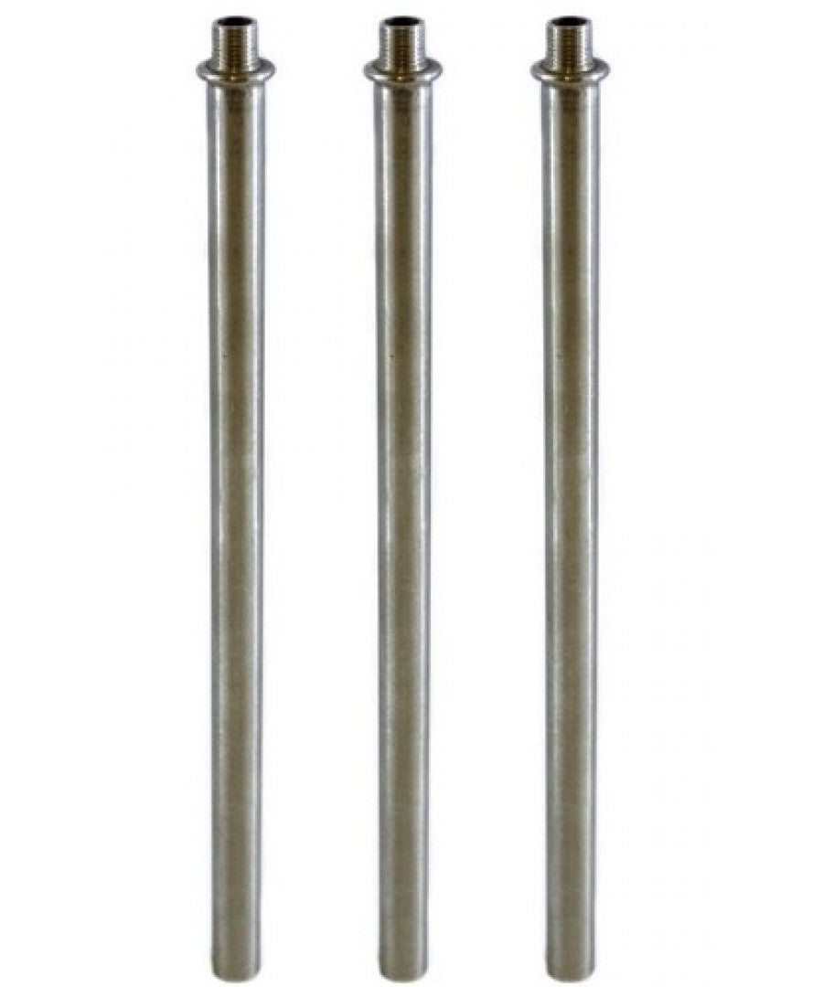 A metal hookah stem part on a white background