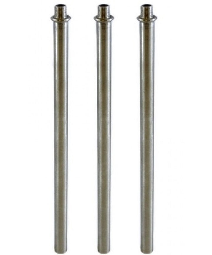 A metal hookah stem part on a white background