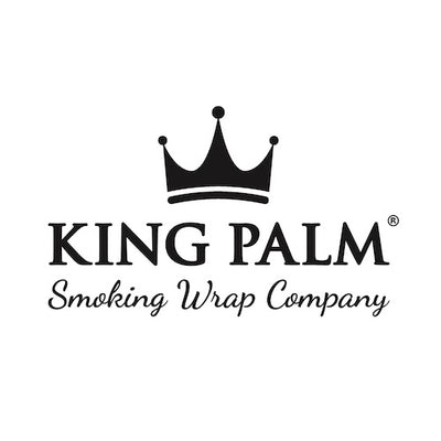 King Palm Smoking Wrap Company logo with a crown on a white background