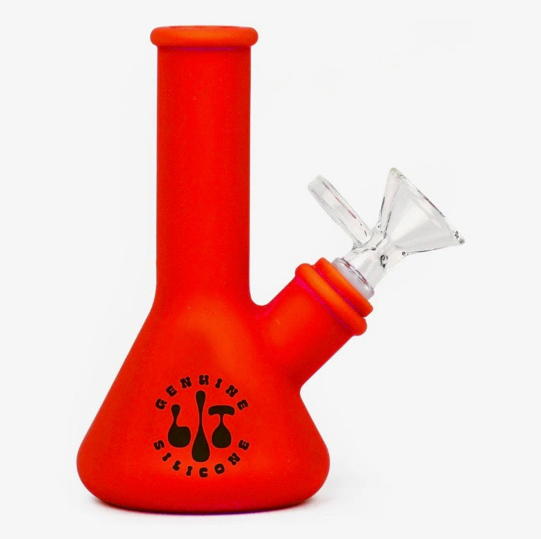 lit silicone 5 beakerbong red - shell shock