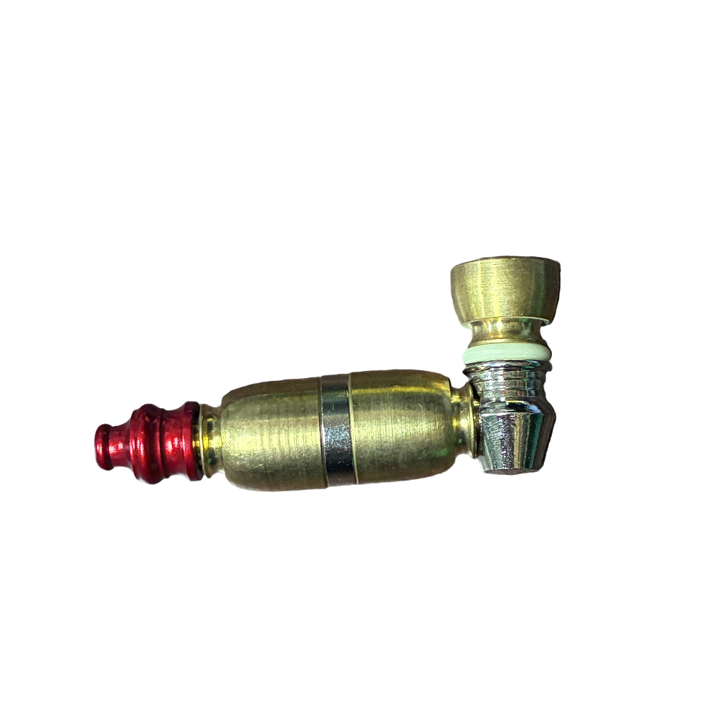 Metal fittings pipe on white backround