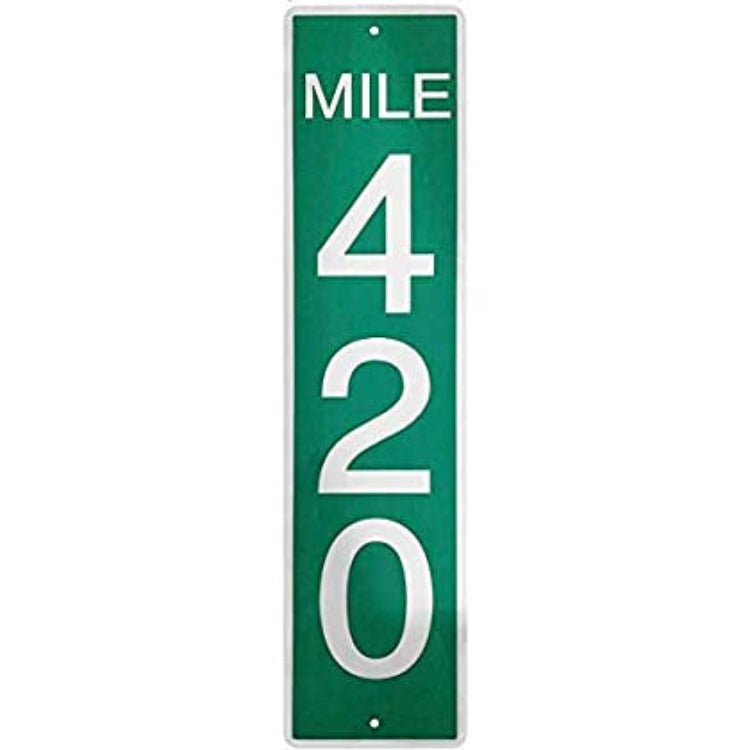 Mile 420 stoner metal sign - Shell Shock