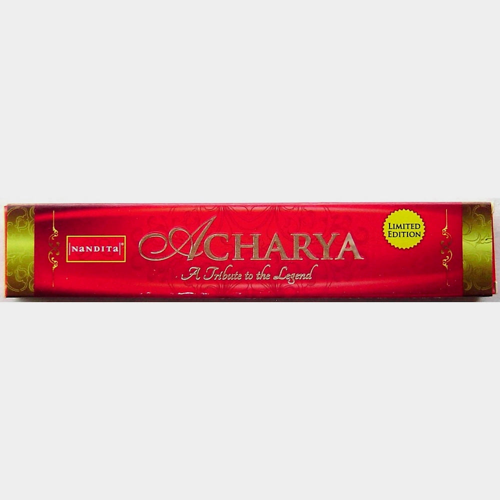 nandita acharya incense on white bacjround
