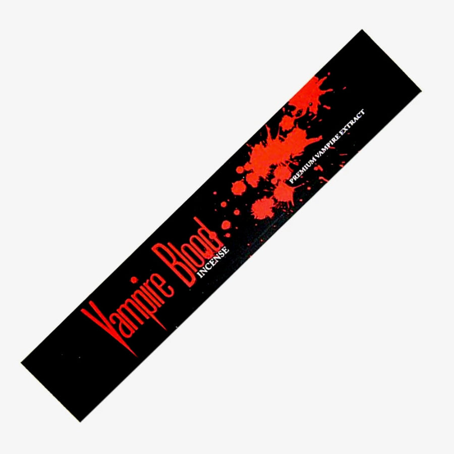 A vampire blood incense box on a white background