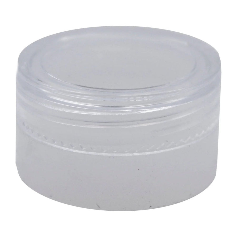 A large clear silicone container on a white background