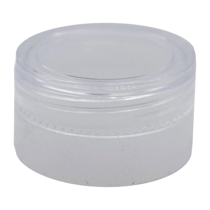 A large clear silicone container on a white background