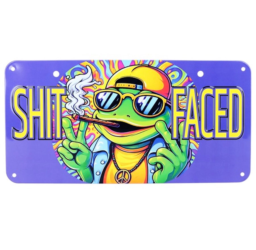 shit faced frog metal sign - Shell Shock  