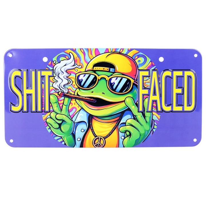 shit faced frog metal sign - Shell Shock  