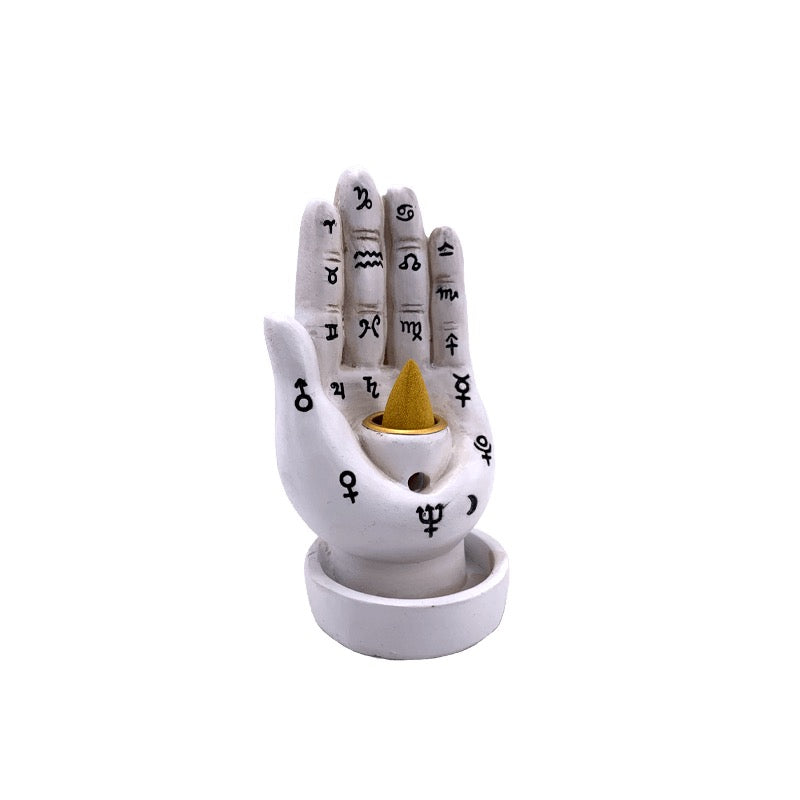 palmistry backflow incense burner - shell shock