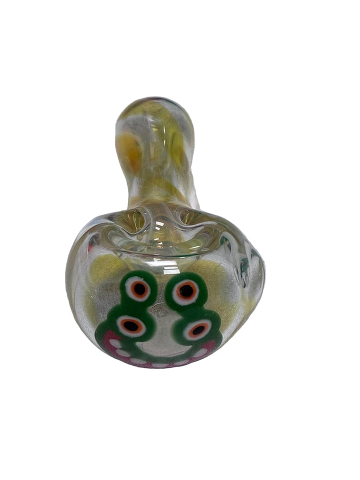 Glass smoking pipe on a white background