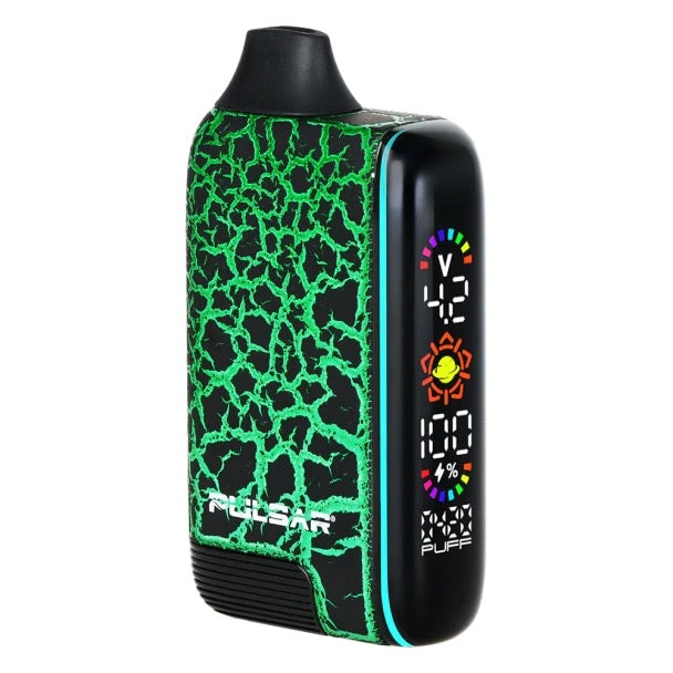 pulsar dl auto draw vape crackle series green