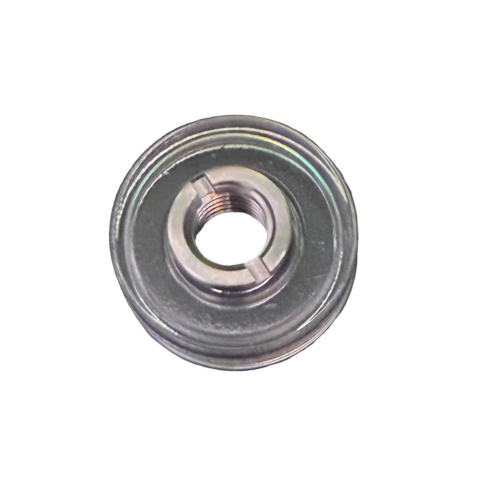 quartz enail dish with inner screw on a white background