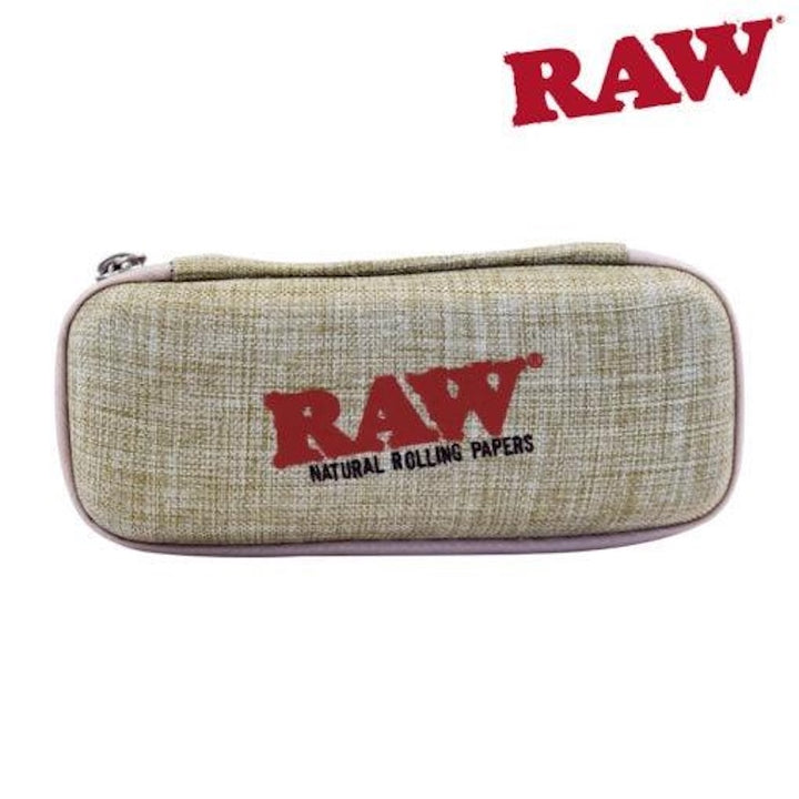 Textured case with 'RAW' branding on a white background