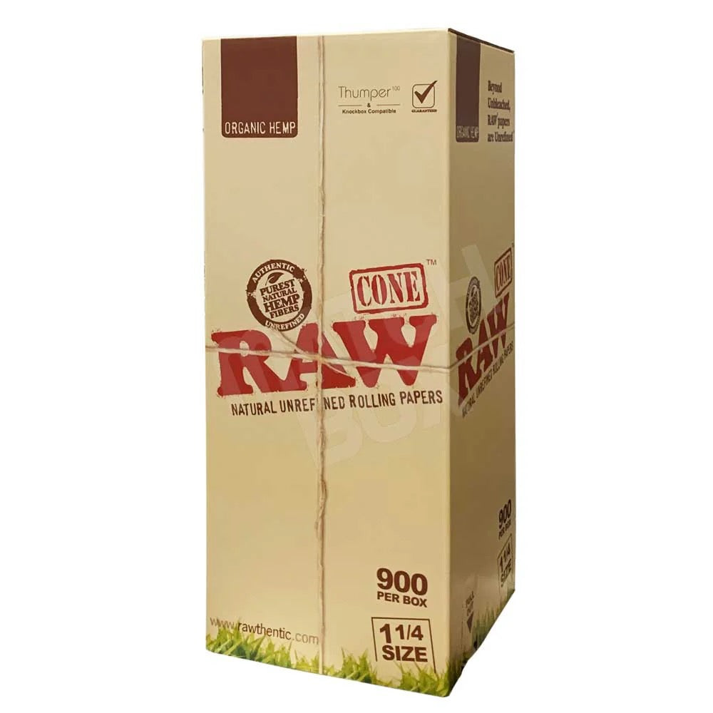 900 Box of Raw natural unrefined rolling papers on a white background