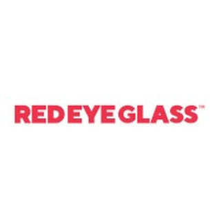 RedeyeGlass logo in red on a white background