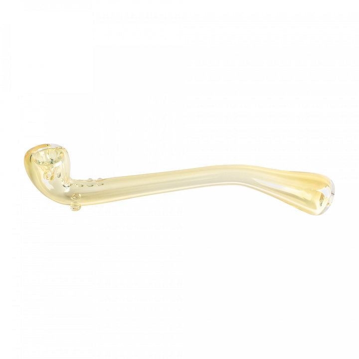 Clear glass pipe on a white background