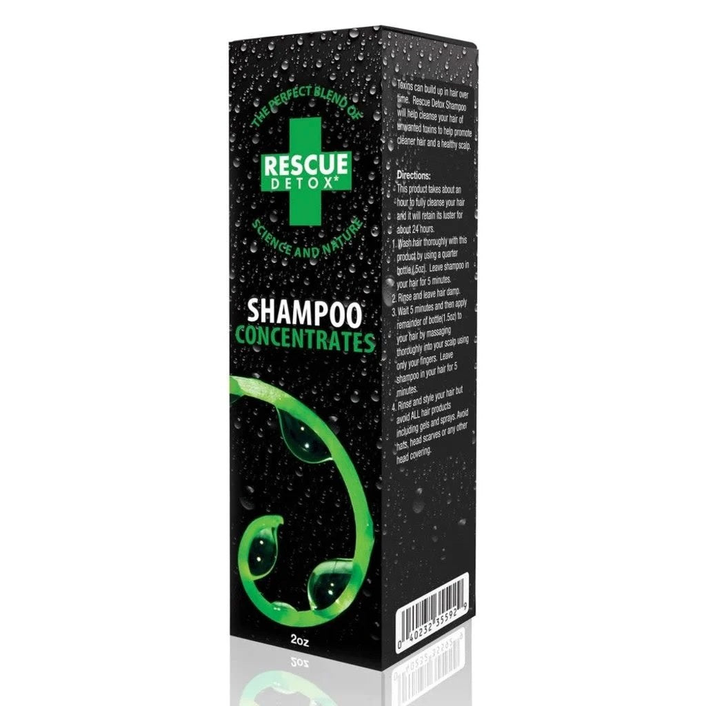 Rescue Detox shampoo concentrate packaging on a white background