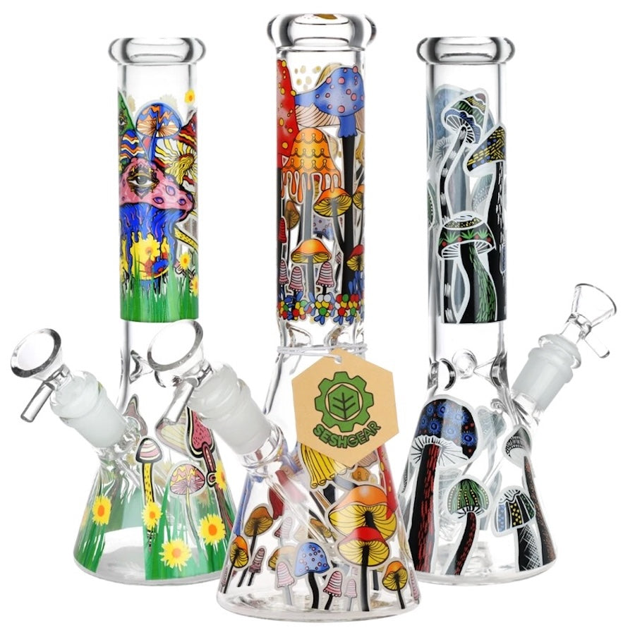 Asst Shrooms Beaker Bong