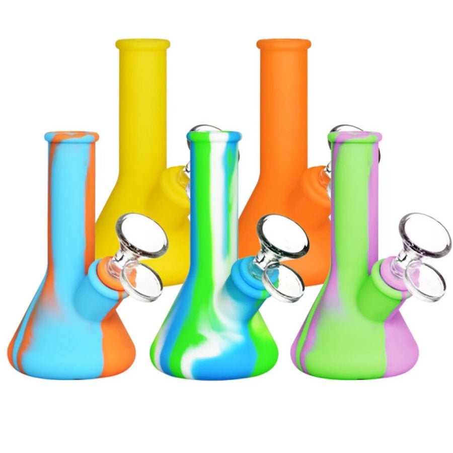 mini silicone beaker bong - shell shock