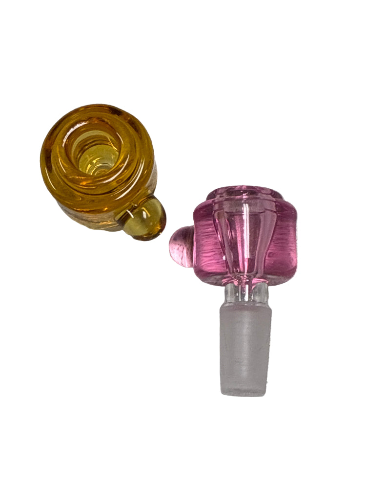 thick cone glass replacement bowls on white backround