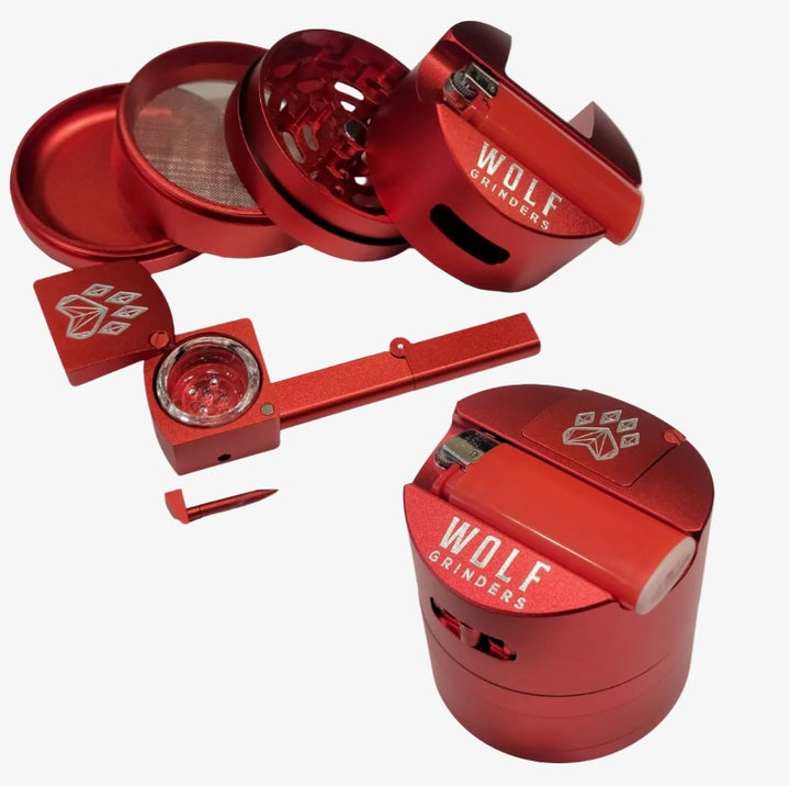 wolf grinders combo crusher red - shell shock