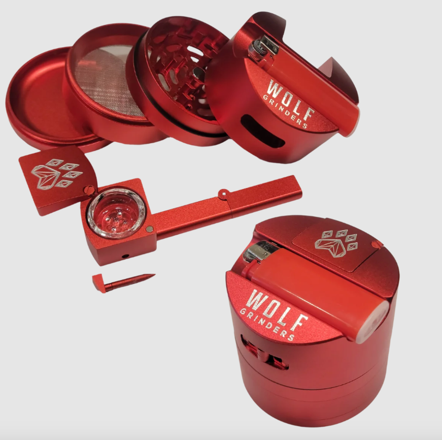 wolf grinders combo crusher red - shell shock