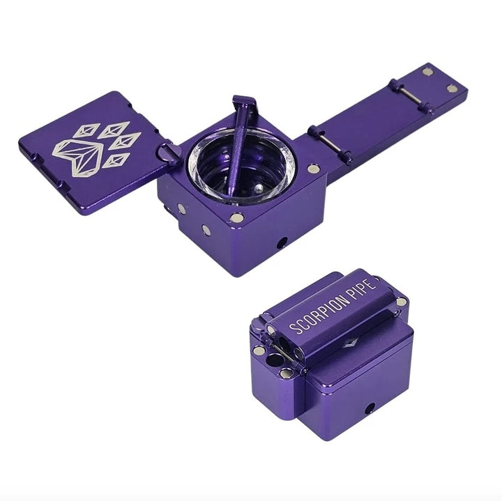 wolf grinder scorpion pipe purple - shell shock