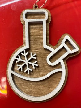 wood christmas ornament cong - shell shock