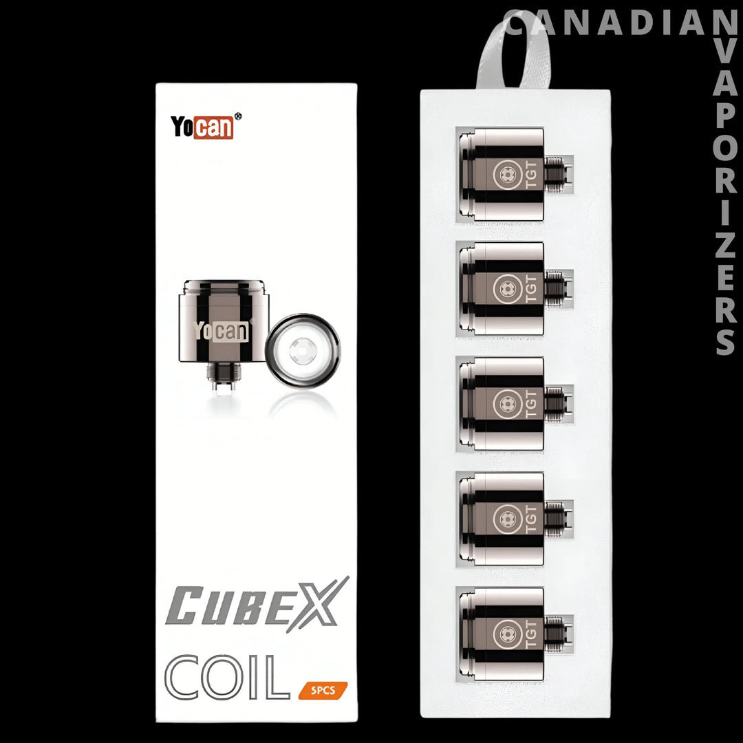 Yocan Cube X coil packaging with coils on a white background