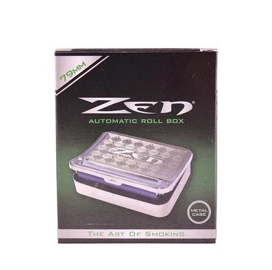 Zen Automatic Roll Box 79mm metal case packaging on a white background.