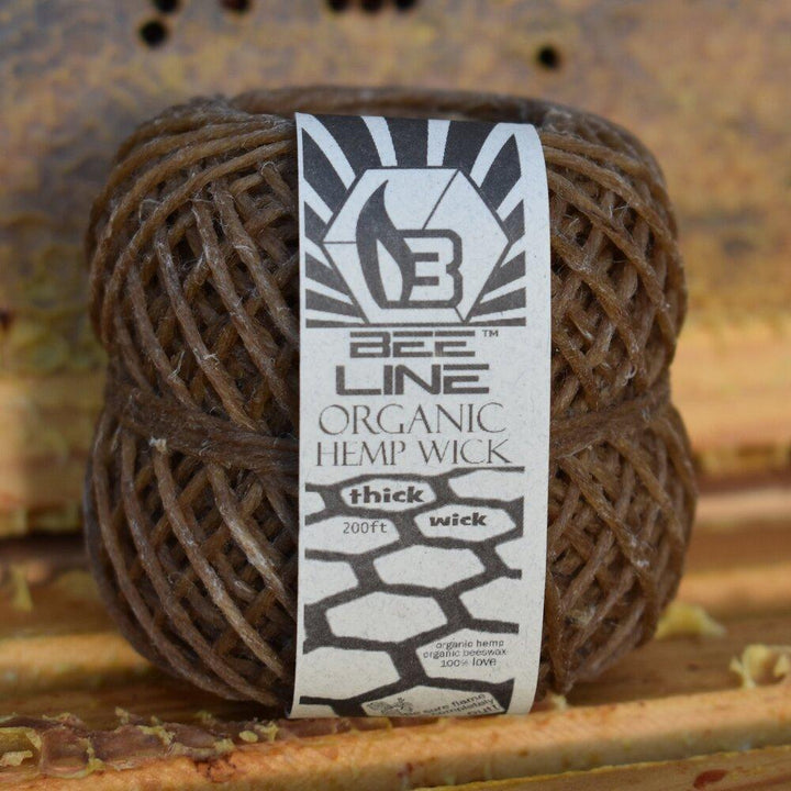 bee line hemp wick spool thick - shell shock