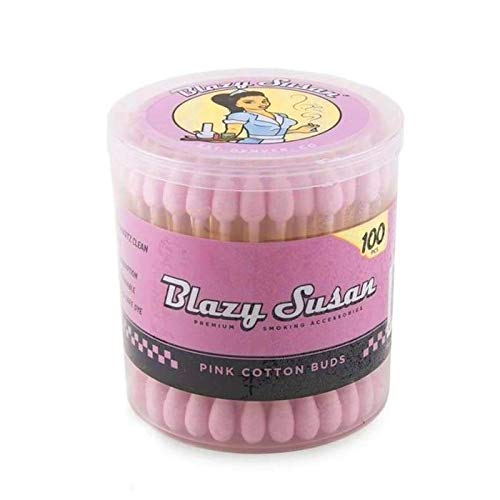 blazy susan pink cotton buds 100 pack - shell shock