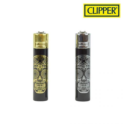 metal skull clipper lighters - shell shock