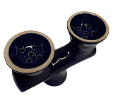 Ceramic Double Hookah Bowl - Shell Shock Edmonton Canada