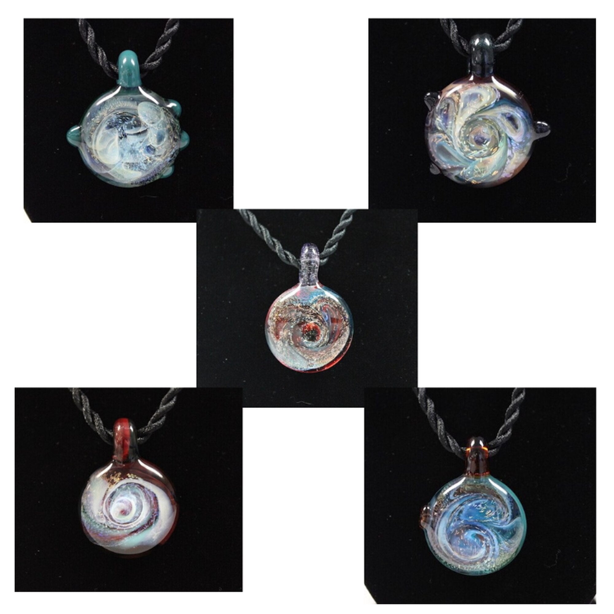 Pavaruni Original Galaxy Glass Pendant Japan Necklace, Universe Glass