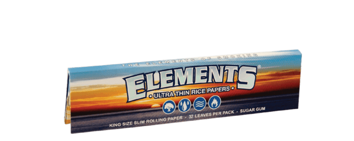 elements rolling papers kingsize slim - shell shock