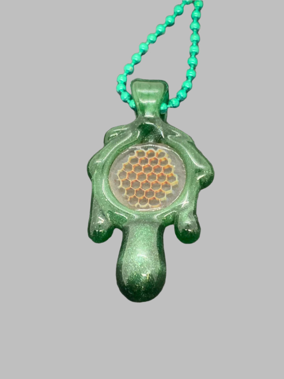 Lerma Honeycomb Glass Pendant - Shell Shock edmonton