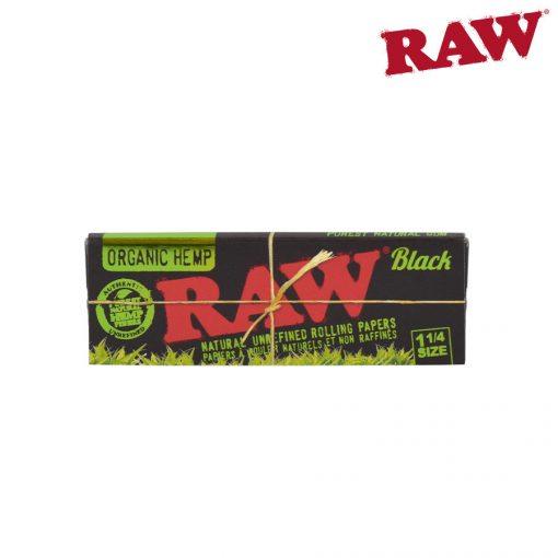 raw black organic 125 rolling papers - shell shock