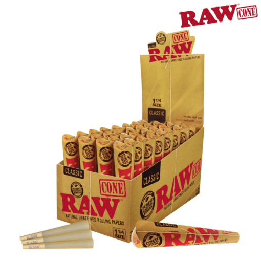raw classic cone 125 6pk - shell shock