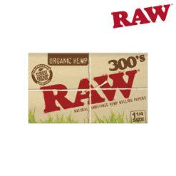 raw organic 300 pack 125 rolling papers - shell shock