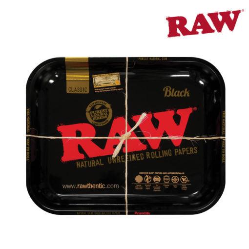 Raw Rolling Tray Black Large - Shell Shock