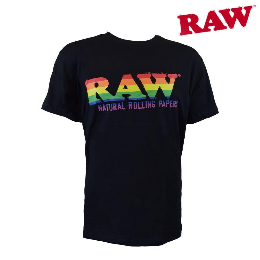 Raw Rainbow Logo T Shirt - Shell Shock