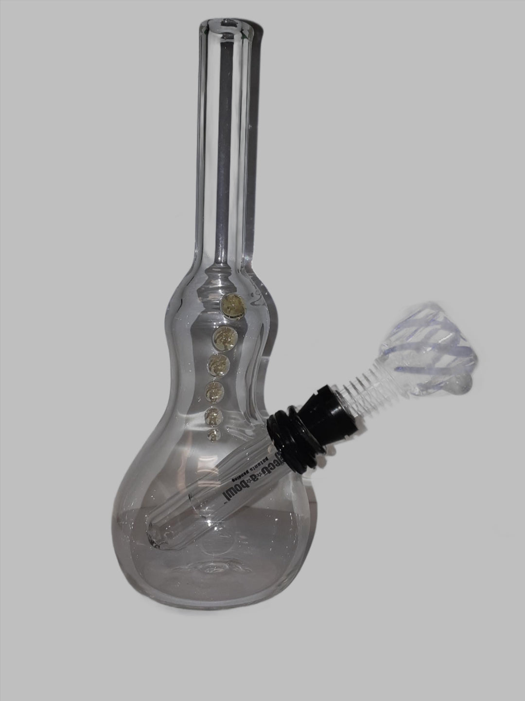 Glass bong with ejectable bowl