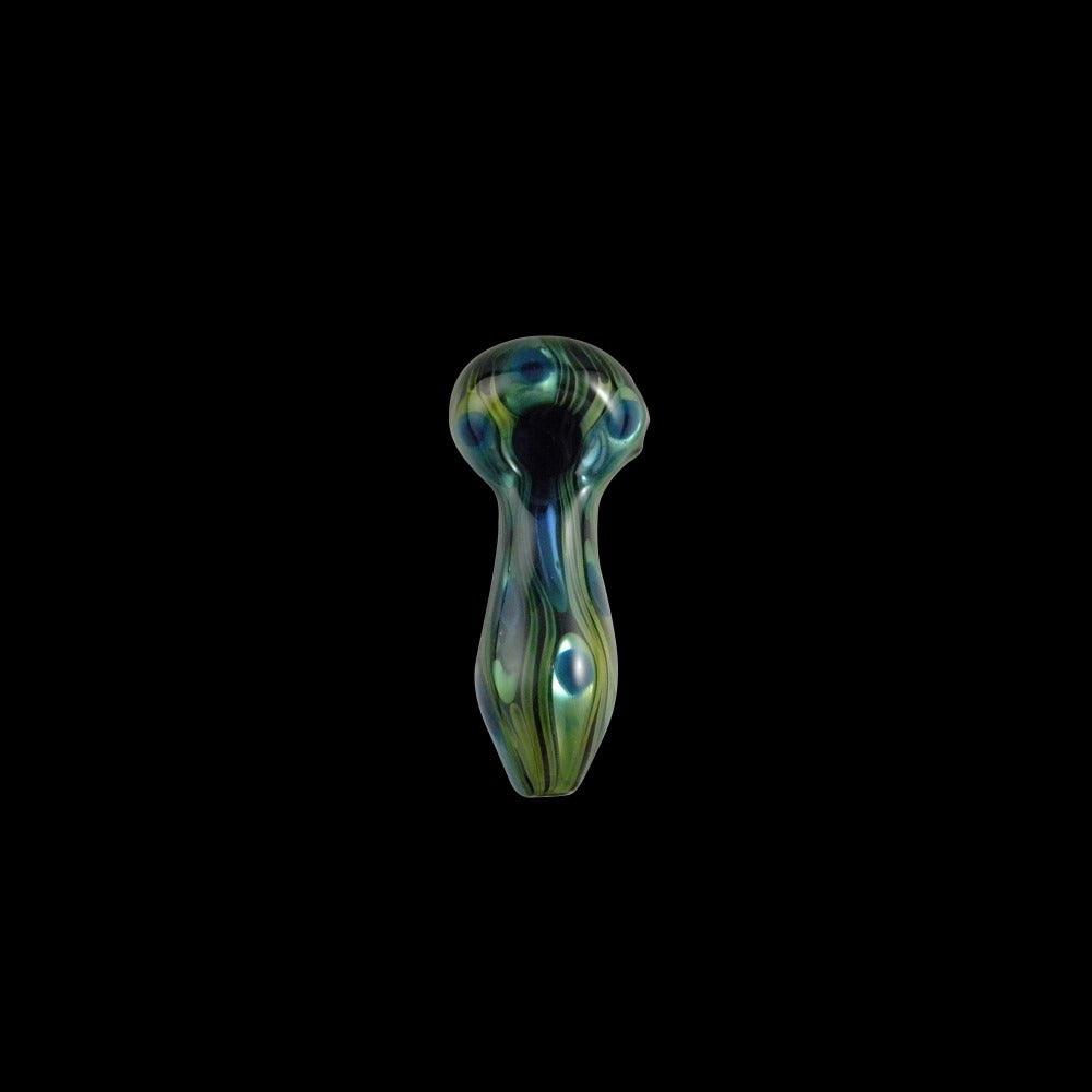 safari peacock chameleon glass pipes - shell shock