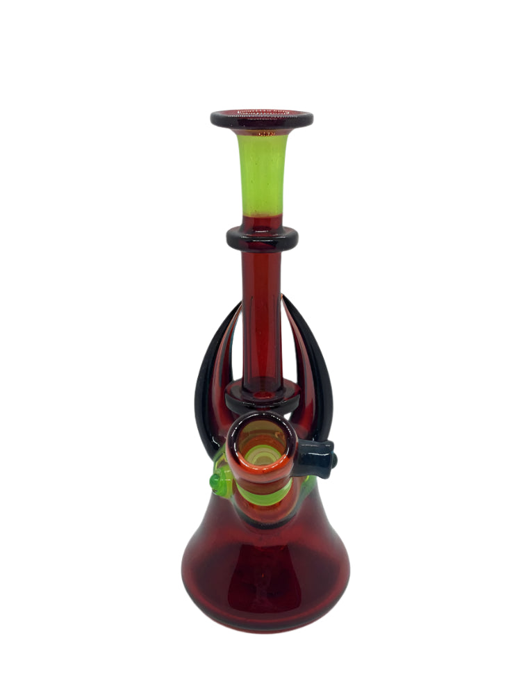Darby Holmes Red Slyme Glass Heady Rig - Shell Shock
