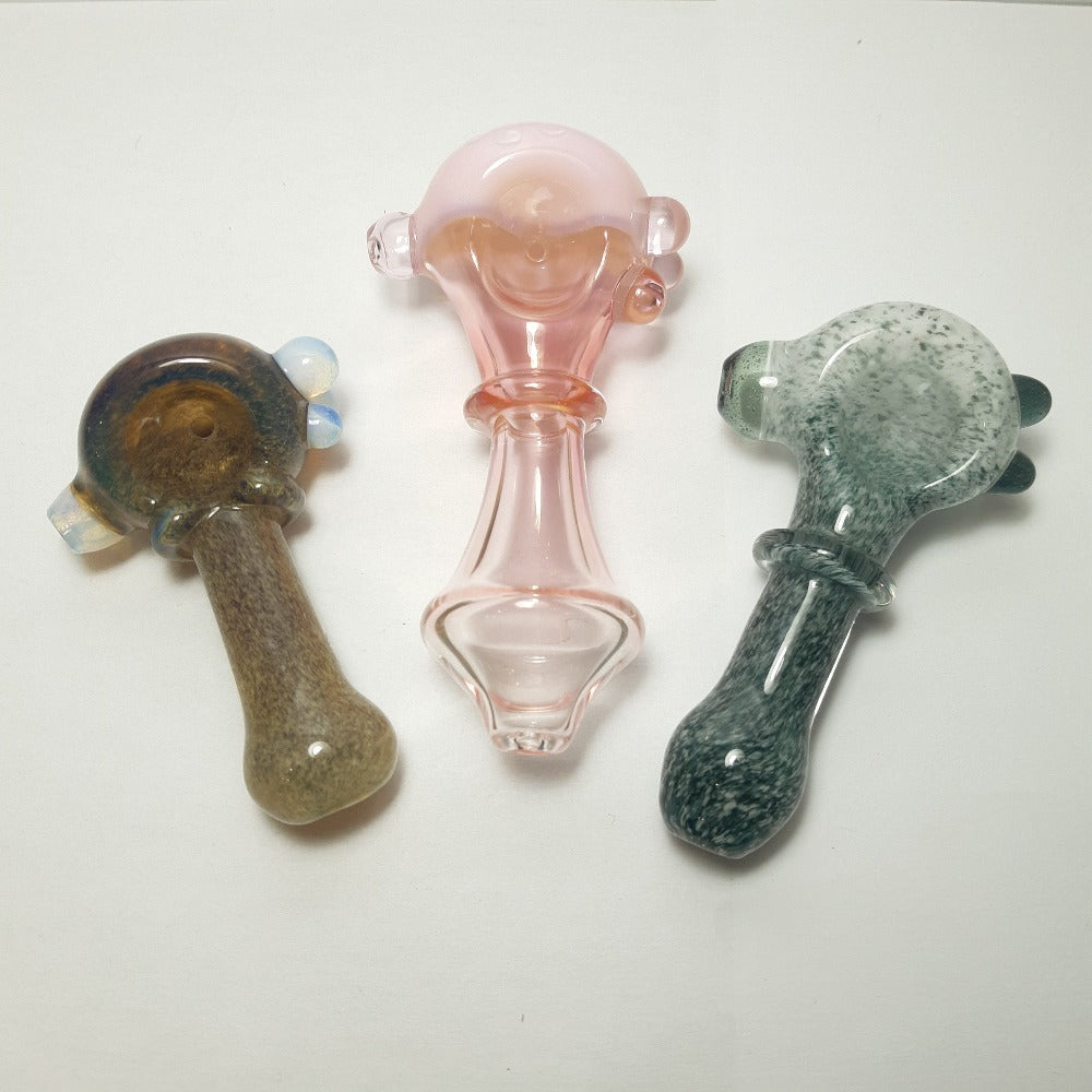brain candy frit spoon glass pipe - shell shock