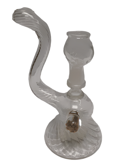 IL Clear Mini Ribbed Bubbler w/10MM - Shell Shock Edmonton Canada