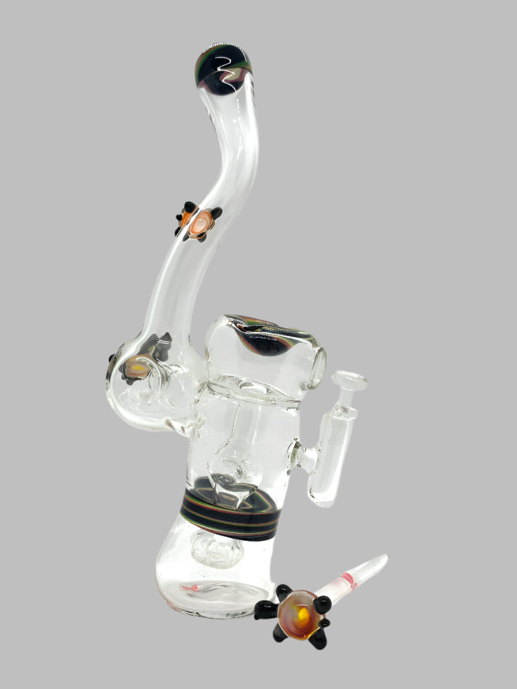 Narc Glass Turtle Showerhead Perc With Turtle Dabber - Shell Shock
