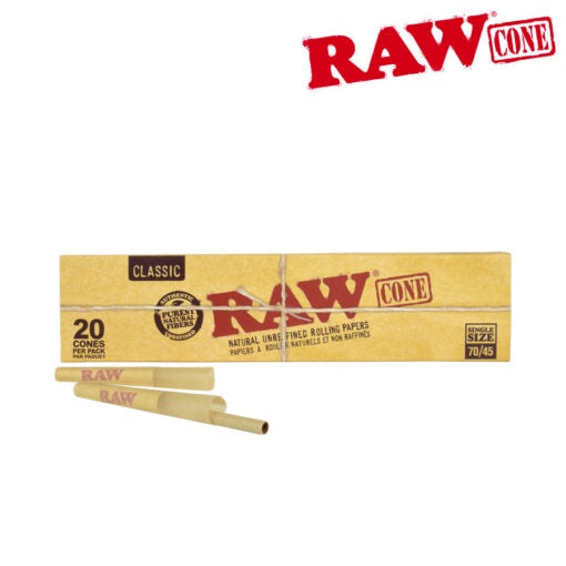 Raw Cone Singlewide 70/45mm 20pk