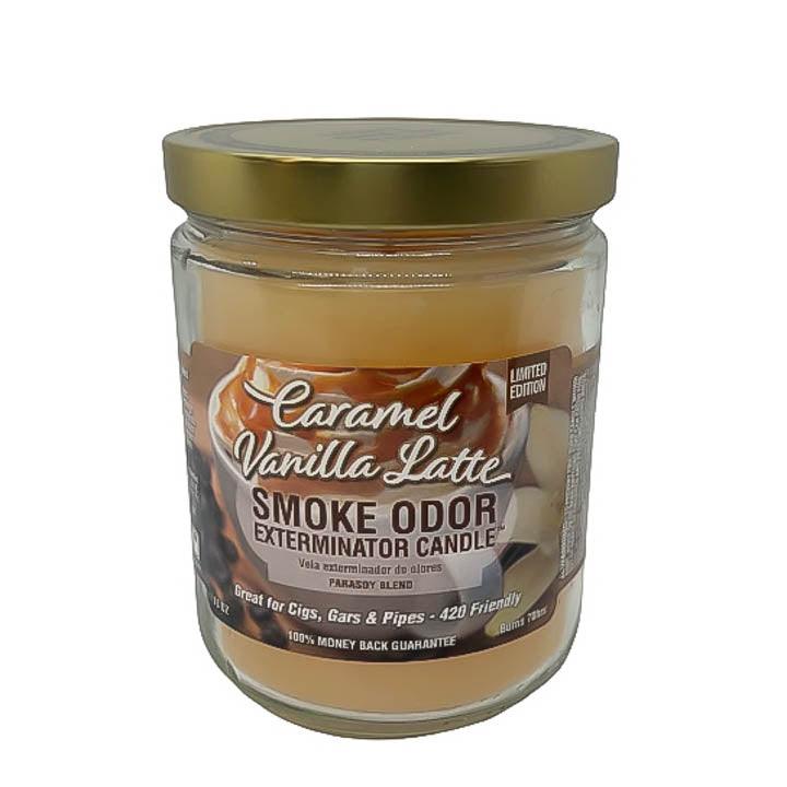 smoke odor candles caramel vanilla latte - shell shock